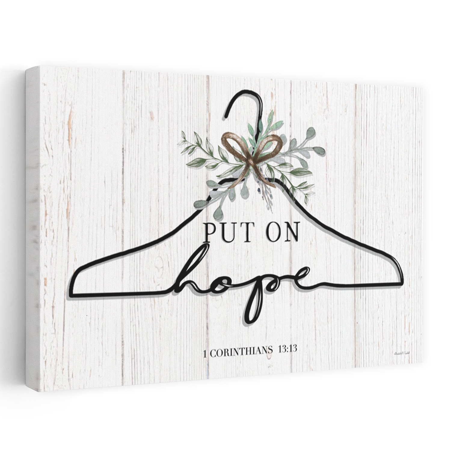 Ophelia & Co. Put On Hope - Contemporary Religious Hanger Greenery Art ...