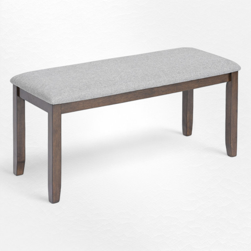 Alfonso 6 - Person Four Leg Dining Set, Walnut/Gray, Walnut, Walnut