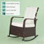 Fauteuil inclinable et berçant en rotin d'extérieur-1957120107-1957120106