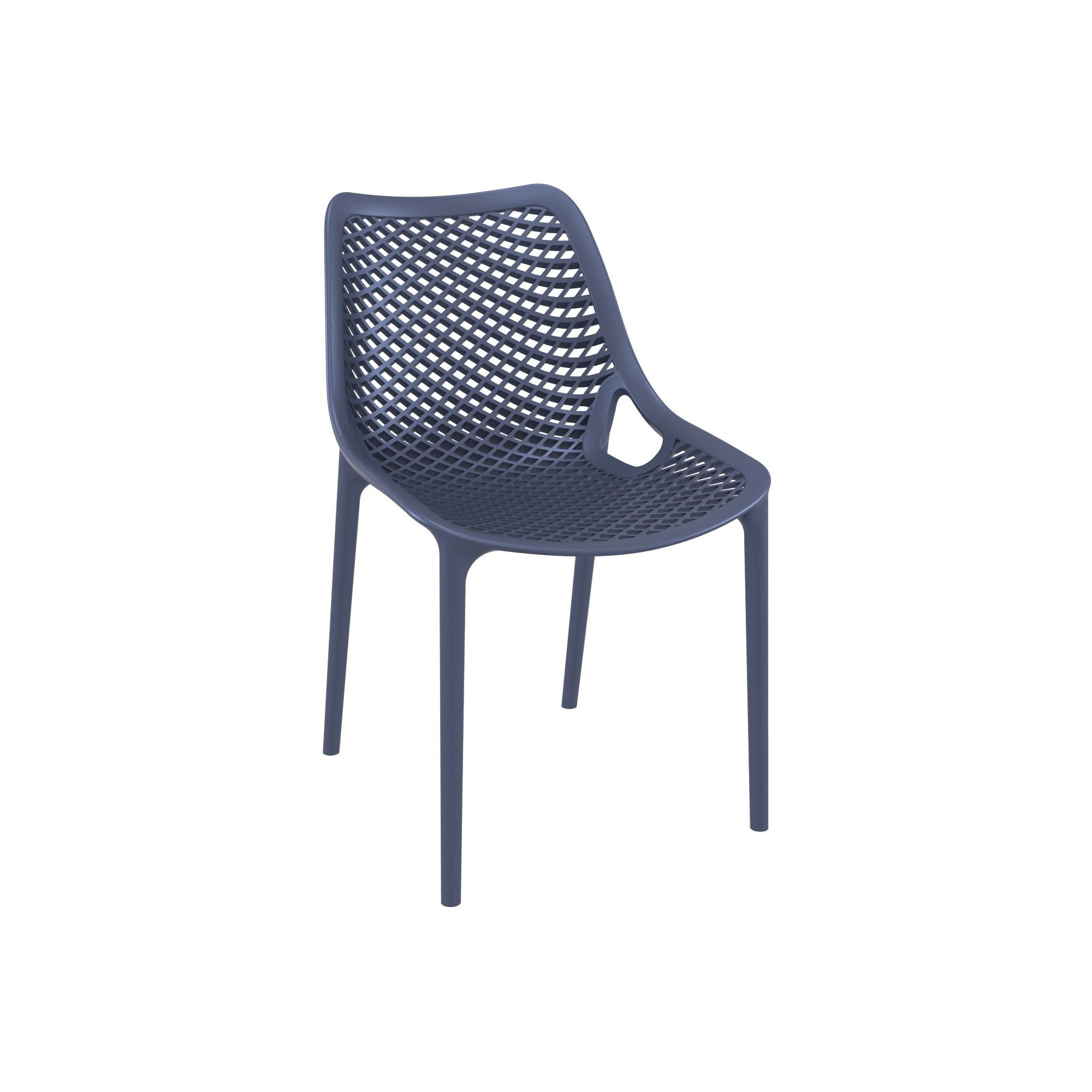 Asherton 2-Person Patio Bistro Set with Stackable Chairs and Foldable Table, Dark Gray