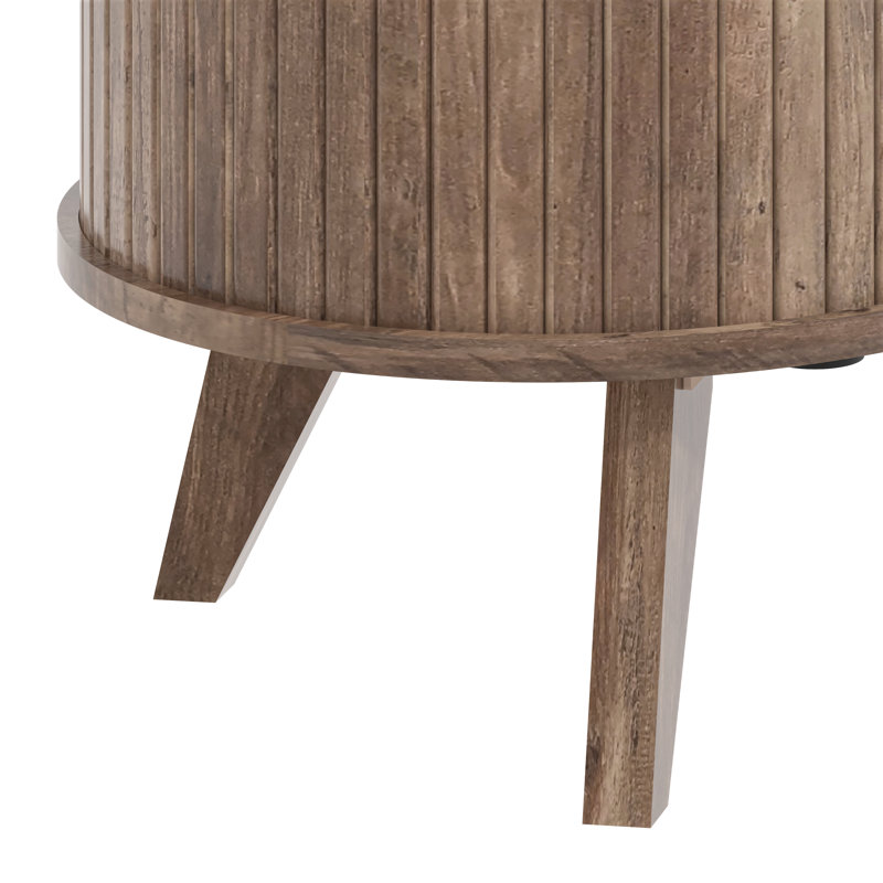 Armoire d'appoint avec tablettes réglables Cesiro, Gris / gris / chêne blanc, 2