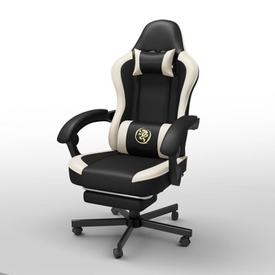Adjustable Reclining Ergonomic Faux Leather Swiveling PC & Racing Game Chair