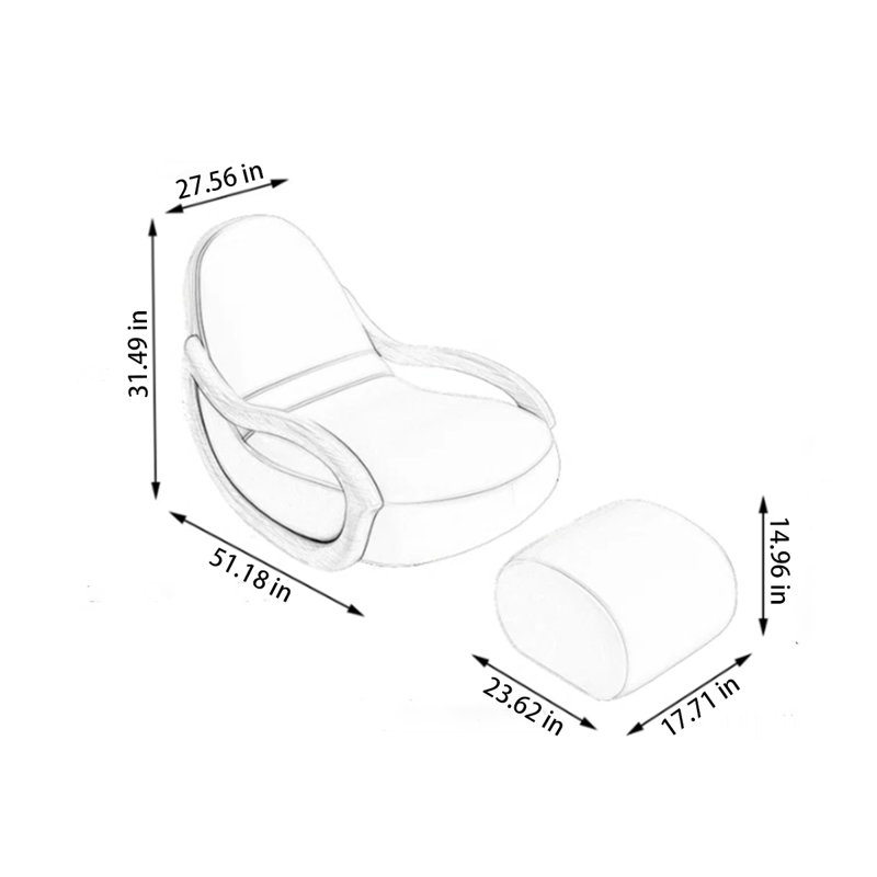 Chaise berçante Home, Jaune