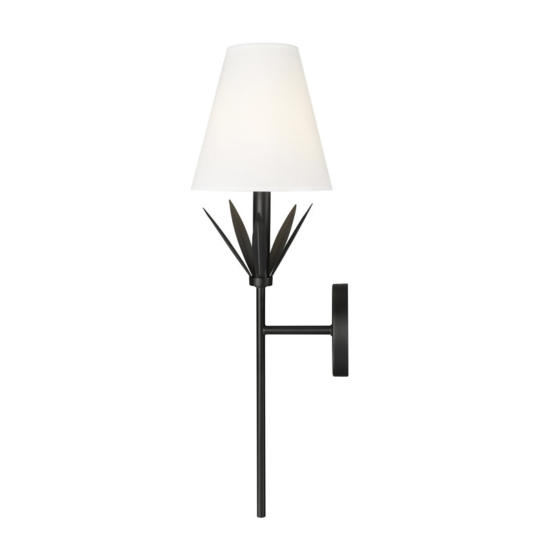 Applique murale 1 lumière 24 po Primrose, Noir mat