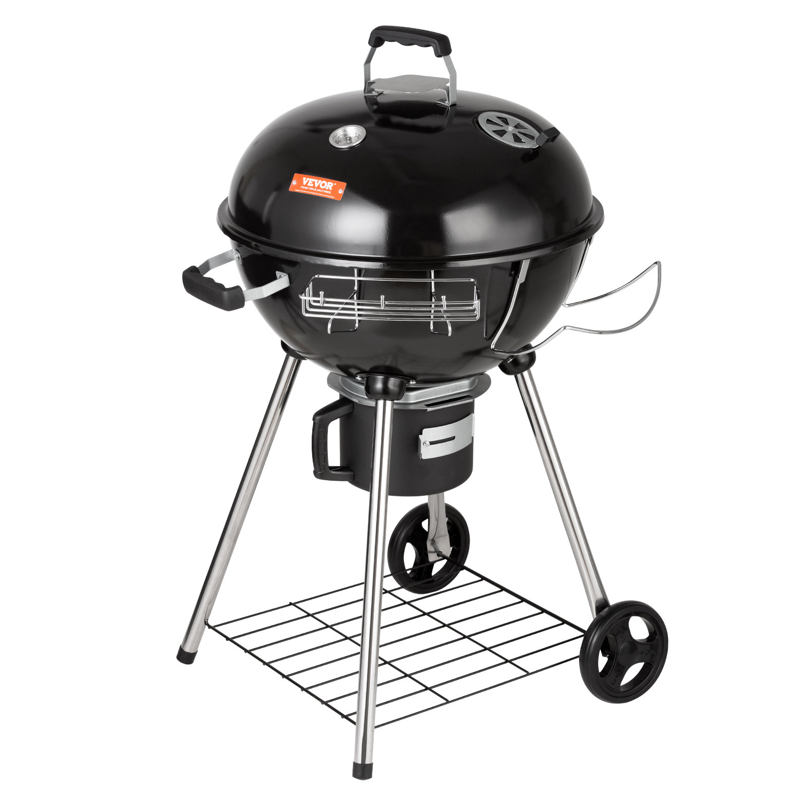 Bentism 21 inch Kettle Charcoal Grill BBQ Portable Grill with Cart Outdoor Cooking, Size: 21x21 inch / 54x54 cm