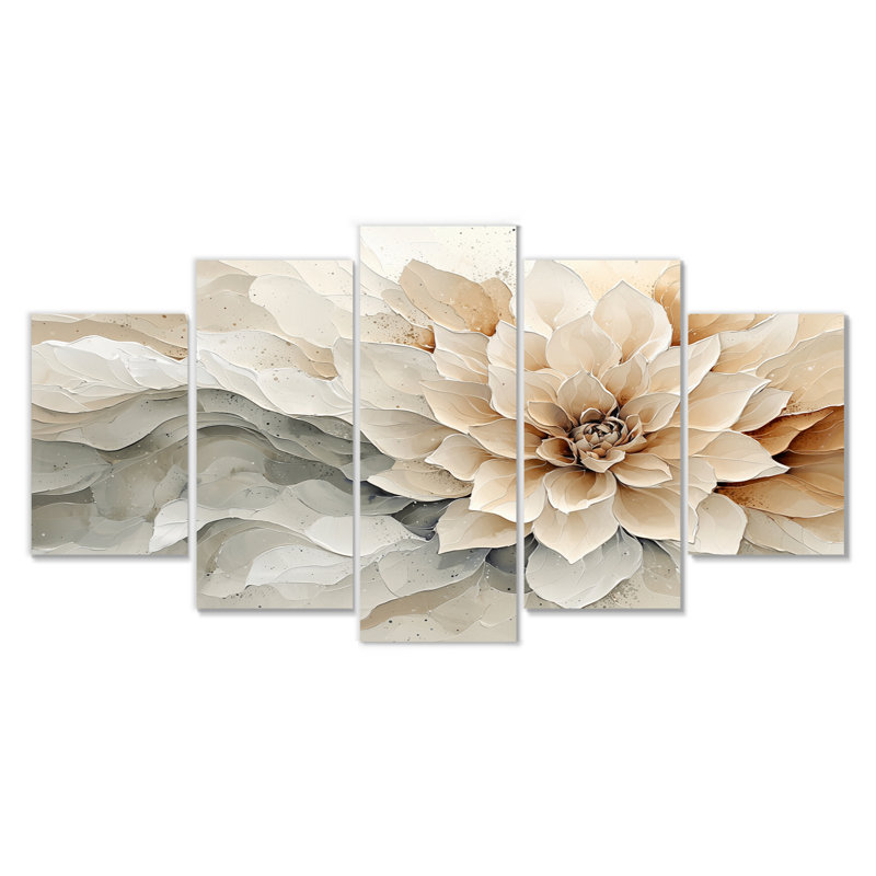 «Modern Twist Of Dahlia Flower II» - Art mural Dahlia - Art mural traditionnel sur toile
