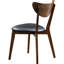Chaise d'appoint Mid-Century moderne, noyer foncé, chaises d'appoint en noyer noir, élégance