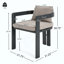 Chaise de patio d'extérieur en aluminium, ensemble de 2 avec coussins-911778335