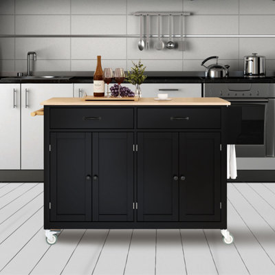 Ayyan Wood Kitchen Cart