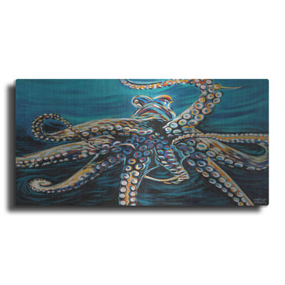 «Wild Octopus II» par Carolee Vitaletti, art mural en métal