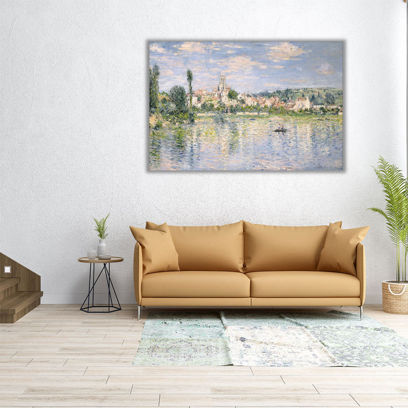 «Vétheuil in Summer, 1880», reproduction d'art sur toile, H 32 po x l 48 po