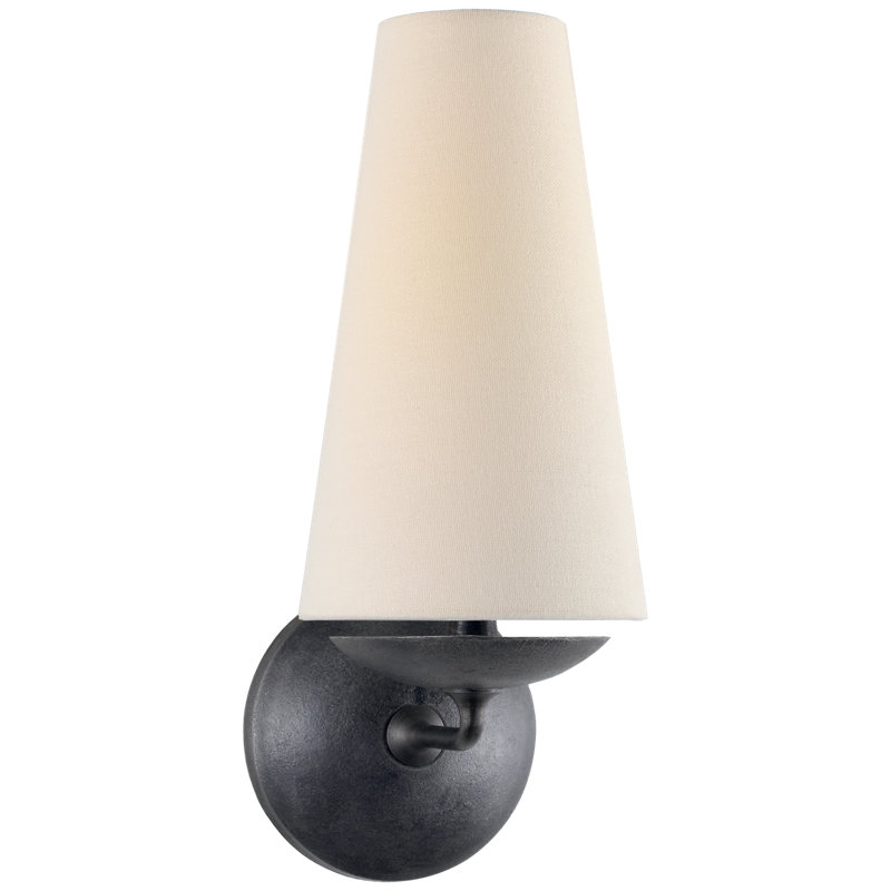 AERIN Fontaine Single Sconce, Aged Iron