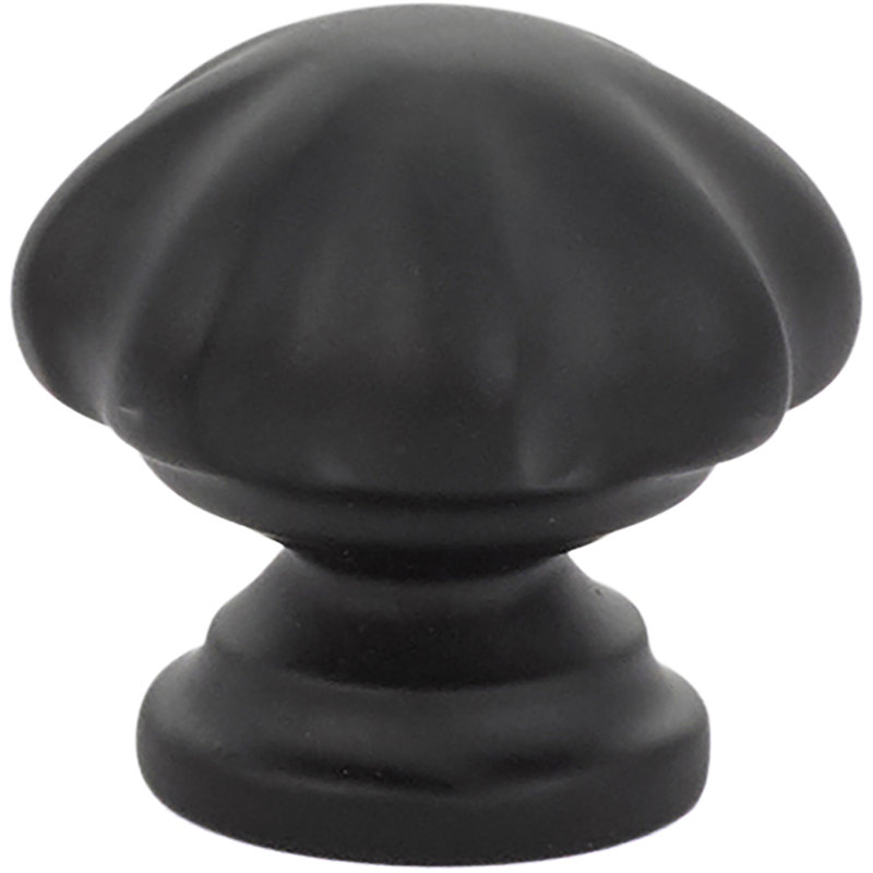 Melon Oversized 1" Novelty Knob, Flat Black, 1.25''