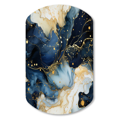 Kara - Abstract Marble Irregular Metal Wall Art