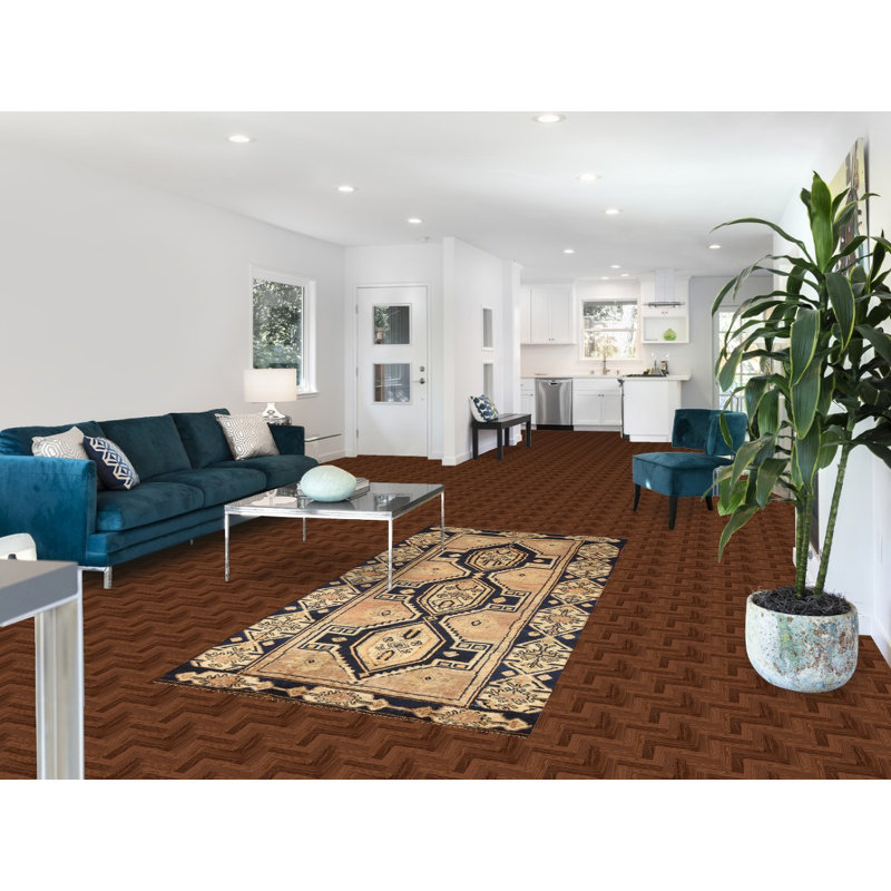 Tapis traditionnel rétro géométrique 4 x 8