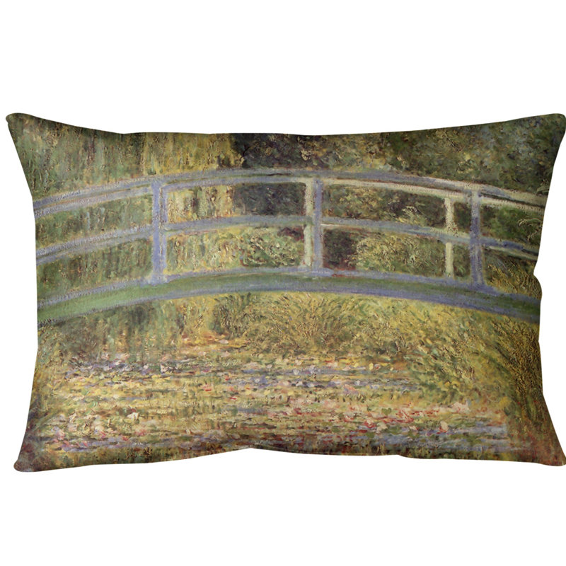 Coussin lombaire claude monet the waterlily étang, Polyester sergé