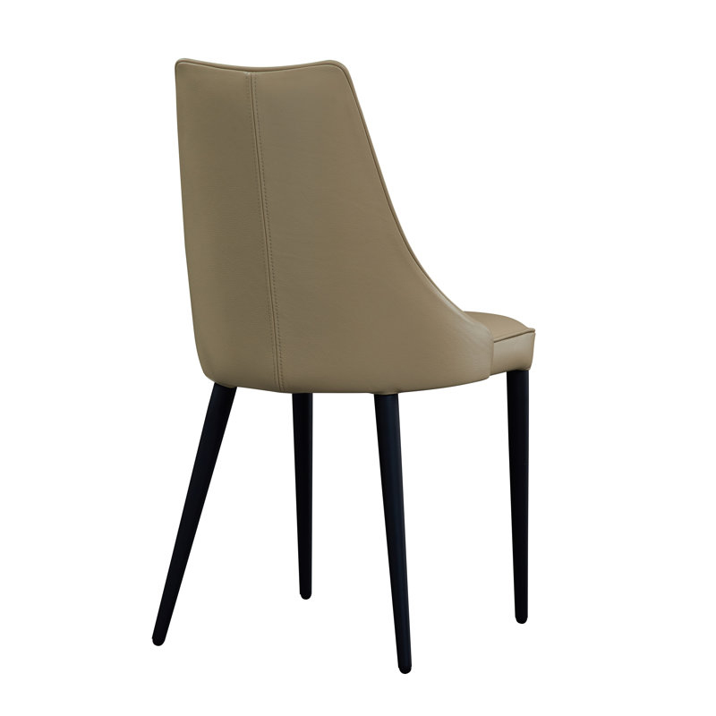 Leather Upholstered Dining Chair, Tan