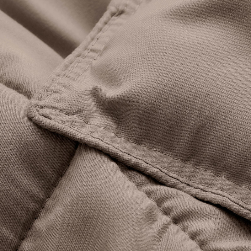 Taupe Polyester Microfiber Traditional 2 Piece Set, Taupe, Twin Comforter + 1 Standard Sham
