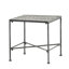 Table de patio en fer noir brossé noir, P 16,50 po x l 16,75 po, H 16 po, complète l'espace de vie extérieur avec chaises et tables basses, table de bout à assembler requise, nécessaire