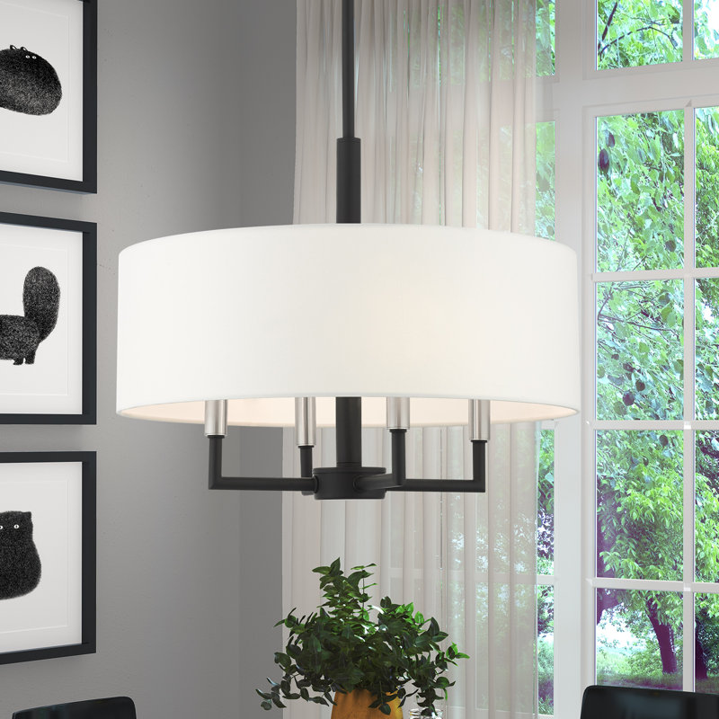 Alirah 4 - Light Shaded Pendant, Black