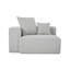 Méridienne rembourrée en velours côtelé avec coussin - entièrement comprimé, aucun assemblage requis-358744583