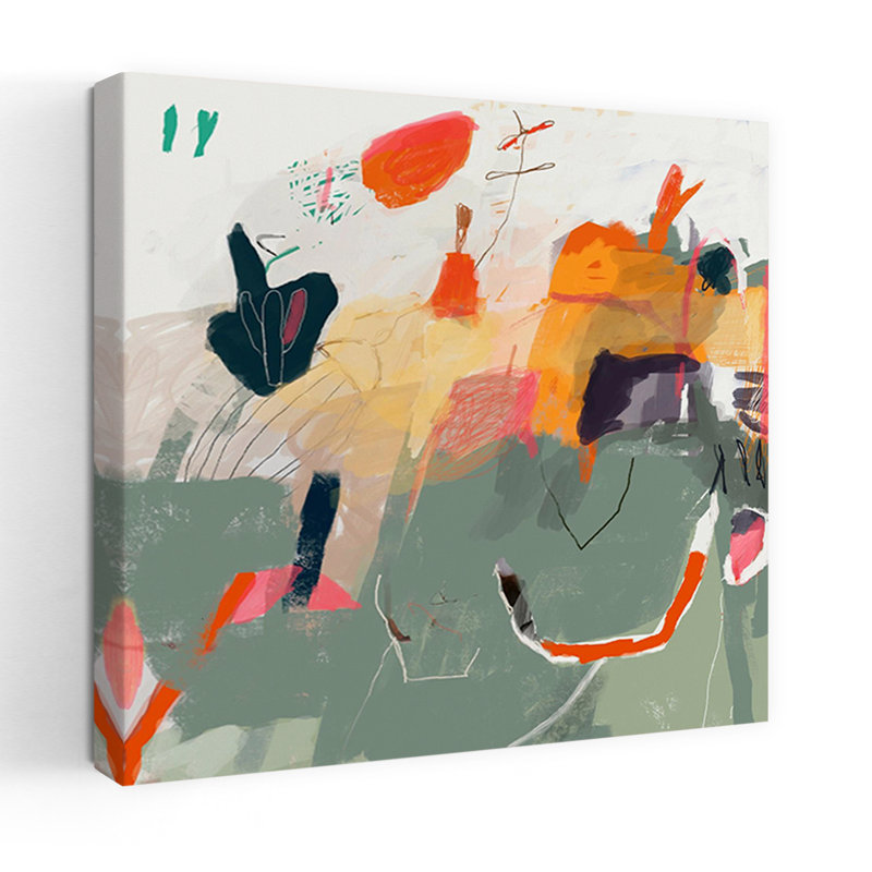 Art abstrait du début du printemps, H 18 po x l 18 po