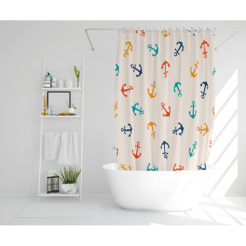 Solomon Polyester Shower Curtain, 168cm H x 168cm W