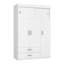 Armoire et commode 2 pièces Omaha, blanc