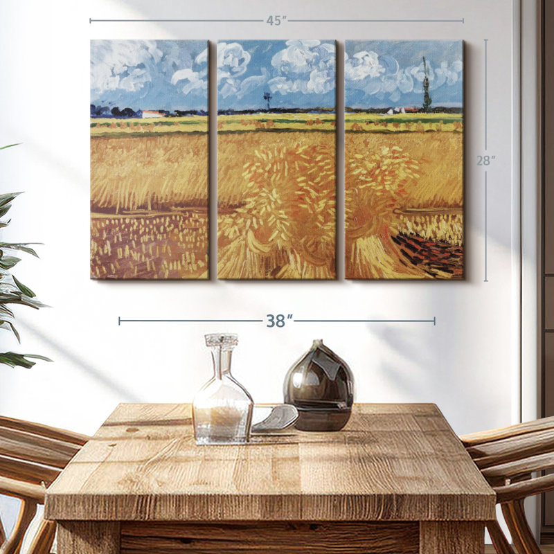 «Wheatfield With Sheaves» sur toile, 45" H x 28" W