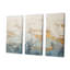 Gold And Blue Paint Fusion - Abstract Wall Art Set-107748005-107748007