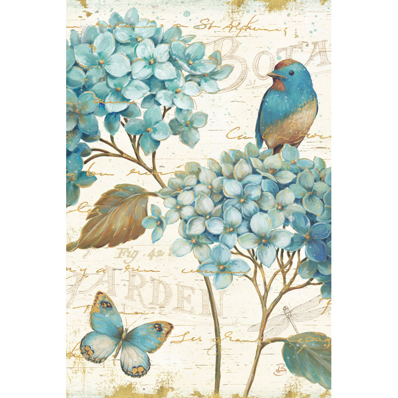 «Blue Garden III» par Daphne Brissonnet, reproduction d'art sur toile tendue, H 36 po x l 24 po, Oui
