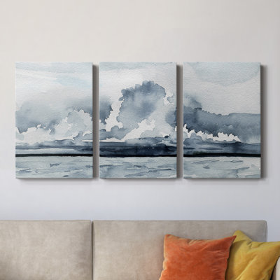 " Passing Rain Storm II " 3 Piece Art Painting