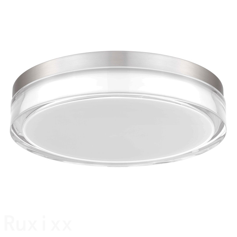 12-Inch Chrome Inegrated Led Flush Mount, 2.5" H x 12" W x 12" D, Chrome