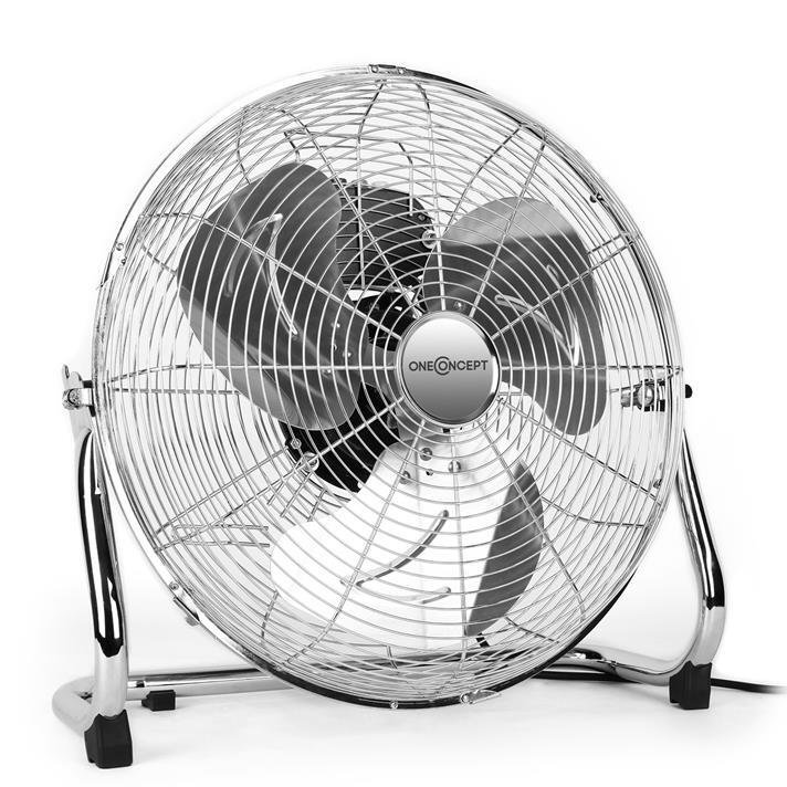 Metal Blizzard Oscillating Floor Fan, 49cm H x 51cm W x 21cm D