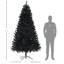 Grand arbre de Noël artificiel, arbre de Noël non éclairé avec embouts de branches, ouverture automatique, base en acier, décoration des Fêtes pour bureau à domicile, noir-986995076