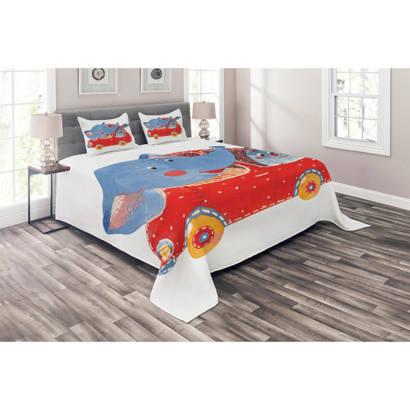 Polyester Coverlet, King Bedspread + 2 Shams