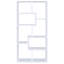 Bibliothèque moderne blanche, conception à 5 niveaux, 35,4 x 72,2 x 11,6 pouces | 100% panneau de particules enduit de mélamine, épaisseur: 0,7 pouce | Solution de rangement murale, élégante et fonctionnelle pour la maison et le bureau-1752783313
