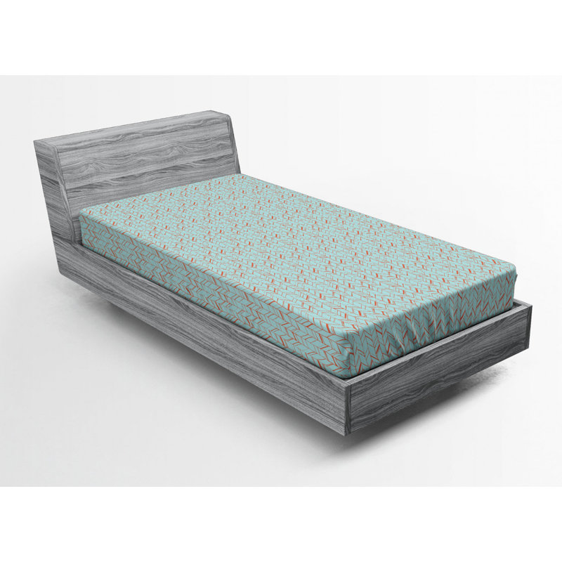 Microfiber Geometric Fitted Sheet, Twin XL Fitted Sheet