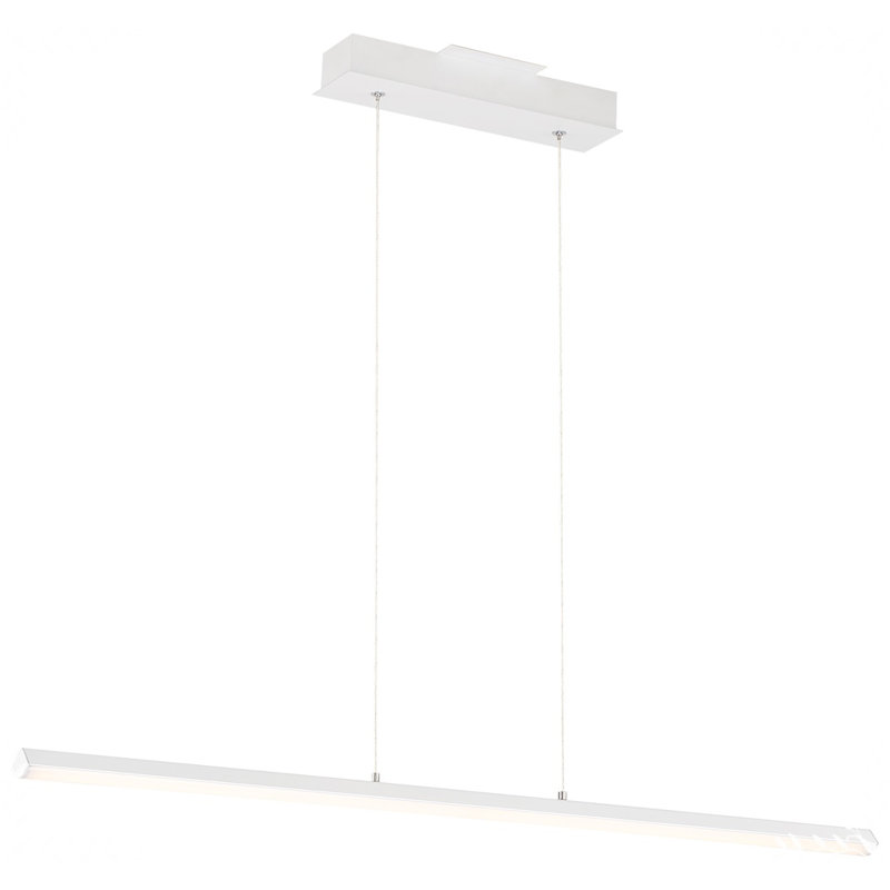 Luminaire suspendu linéaire à DEL Ahleeyah, Blanc mat