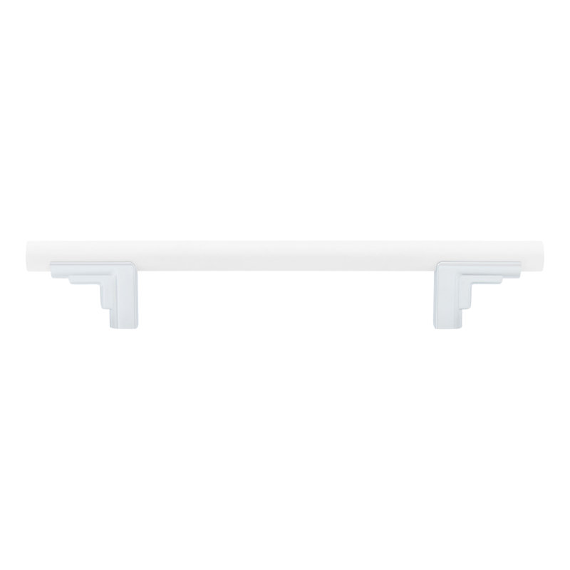 Poignée d'armoire 5-1 / 16 po Anberlin, Chrome poli / blanc mat