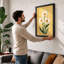 Golden Daisy Trio Botanical - Framed Print-506585367-506585365