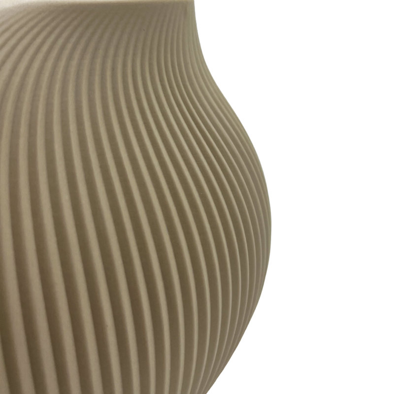 Lucasville Handmade Ceramic / Porcelain Table Vase, Beige 