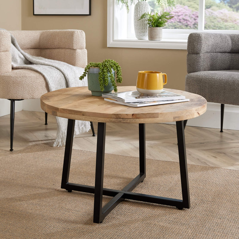 Agurtzane Solid Wood Industrial Coffee Table