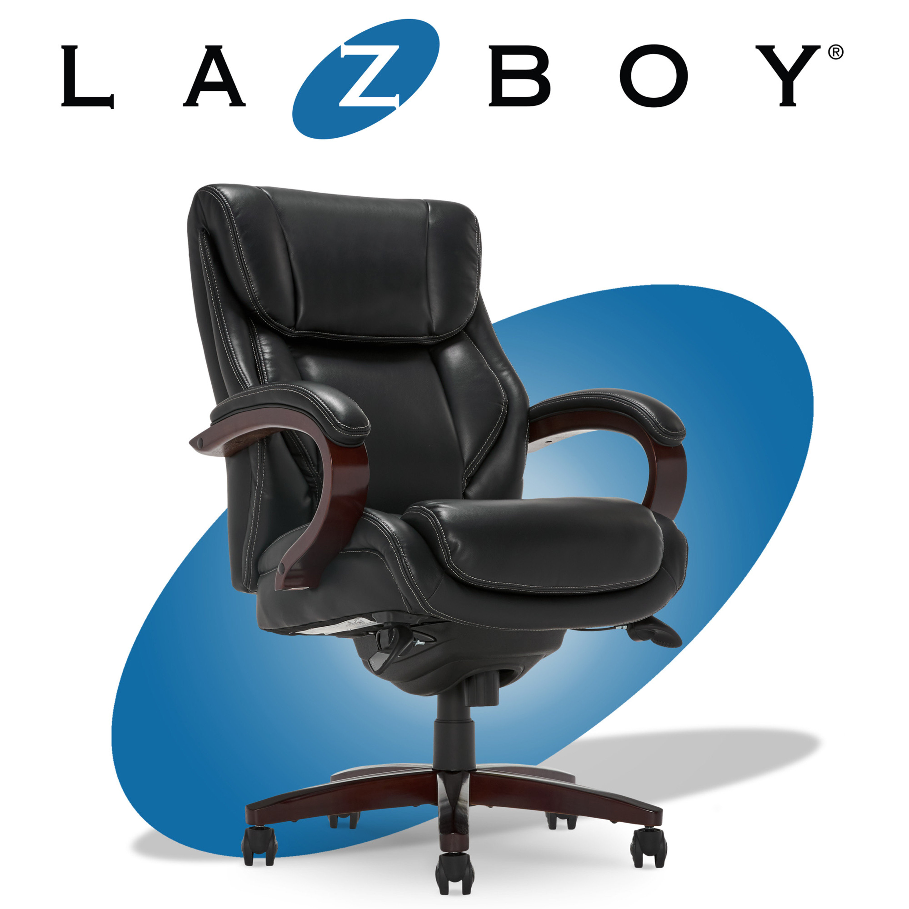 La Z Boy Ergonomic High Back Executive Chair Black - Office Depot