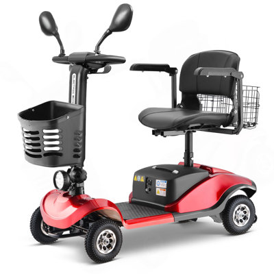 Scooter électrique pliant pour adulte - Scooter électrique tout-terrain à moteur HEINSY pliable avec moteur de 350 W, deux batteries au plomb 12V20AH, idéal pour les personnes âgées, les personnes âgées et les adultes
