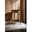 Table d'appoint en noyer avec tablette inférieure, table d'appoint classique avec rangement ouvert-1170164586