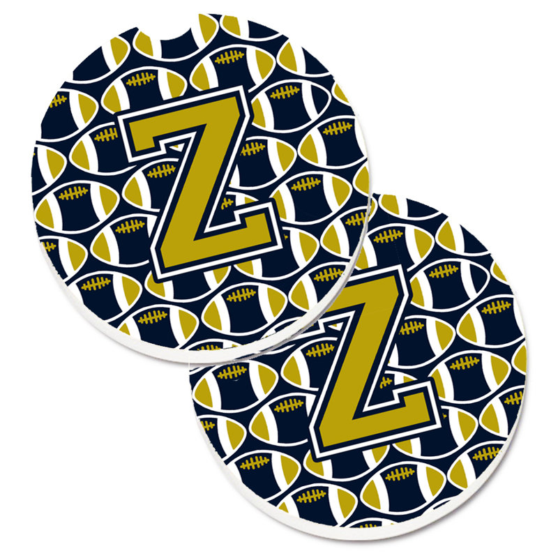 Sous-verre de football, Z, Or / Bleu