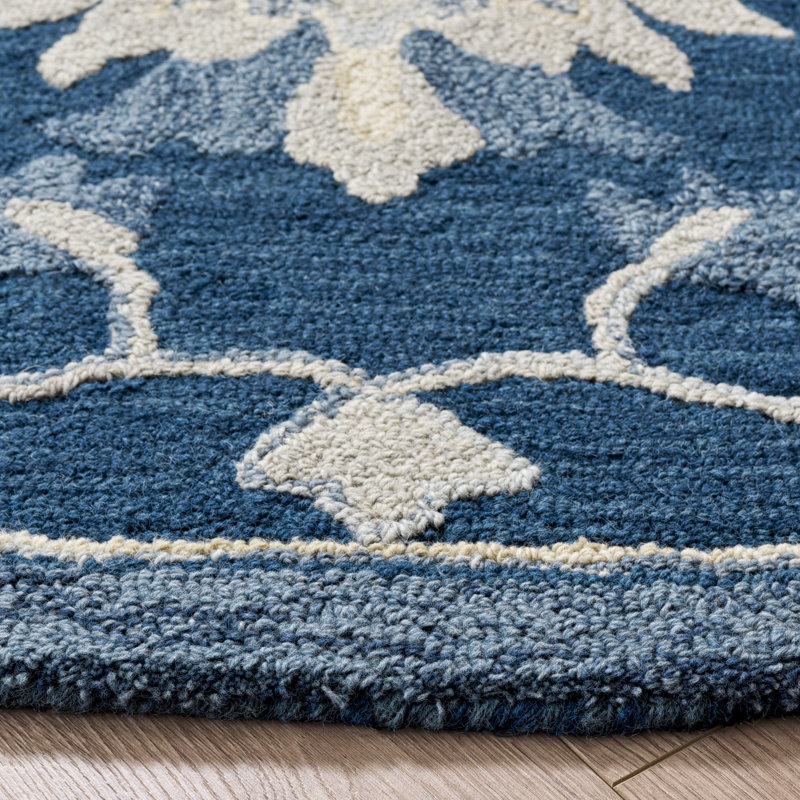 Metro 813 Hand Tufted 80% Wool; 20% Cotton Floral Rug, 6'-0" X 6'-0" Round