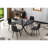 Black Square Kitchen Dining Table, 38.6" Desktop And Iron Legs, Mid Century Modern, Space Saving, Easy To Assemble Style, Iron, Clean Maintain-1015647771