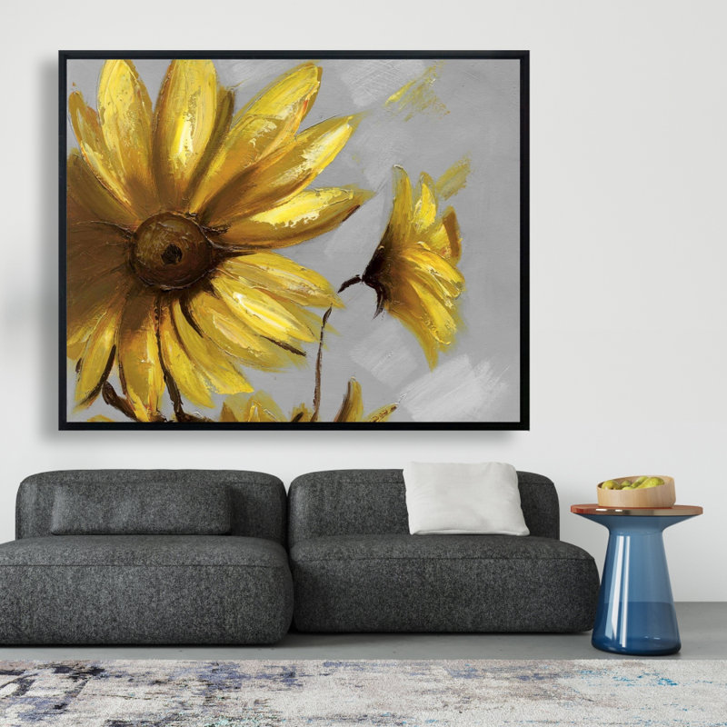 Mountain Arnica Flowers Print On Canvas